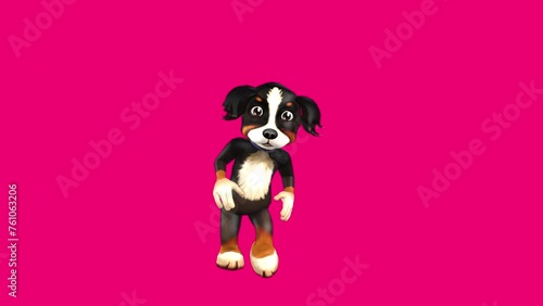 Fun Dog 3D Hiphop Dance series seamless loop
