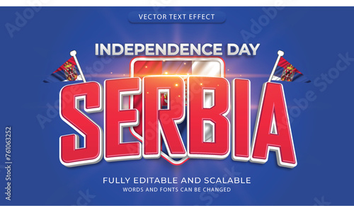 Editable text effects with the theme of independence day of world countries
