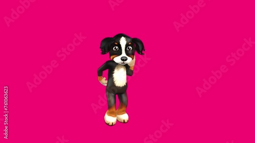 Fun Dog 3D Hiphop Dance series seamless loop