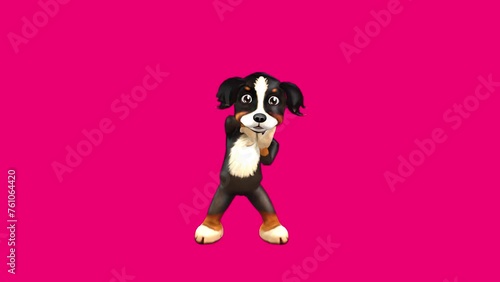 Fun Dog 3D Hiphop Dance series seamless loop
