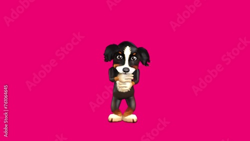 Fun Dog 3D Hiphop Dance series seamless loop