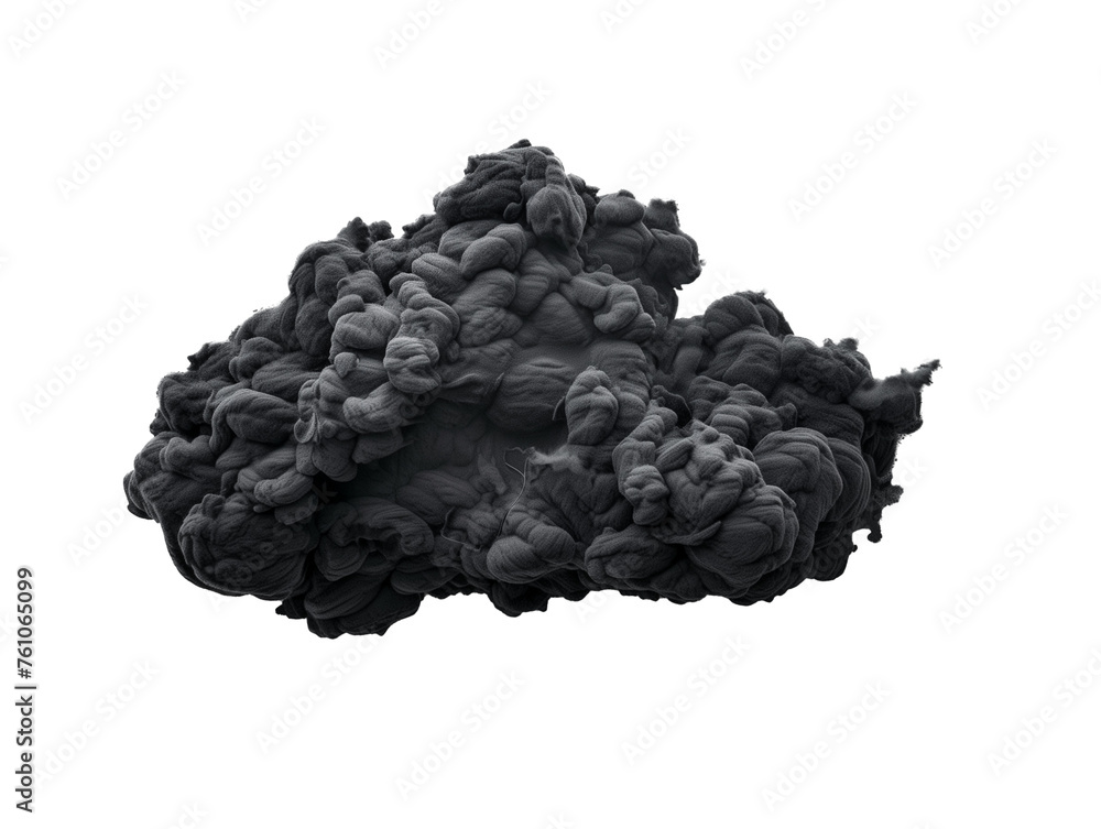 Naklejka premium dark smoke cloud isolated on a transparent background
