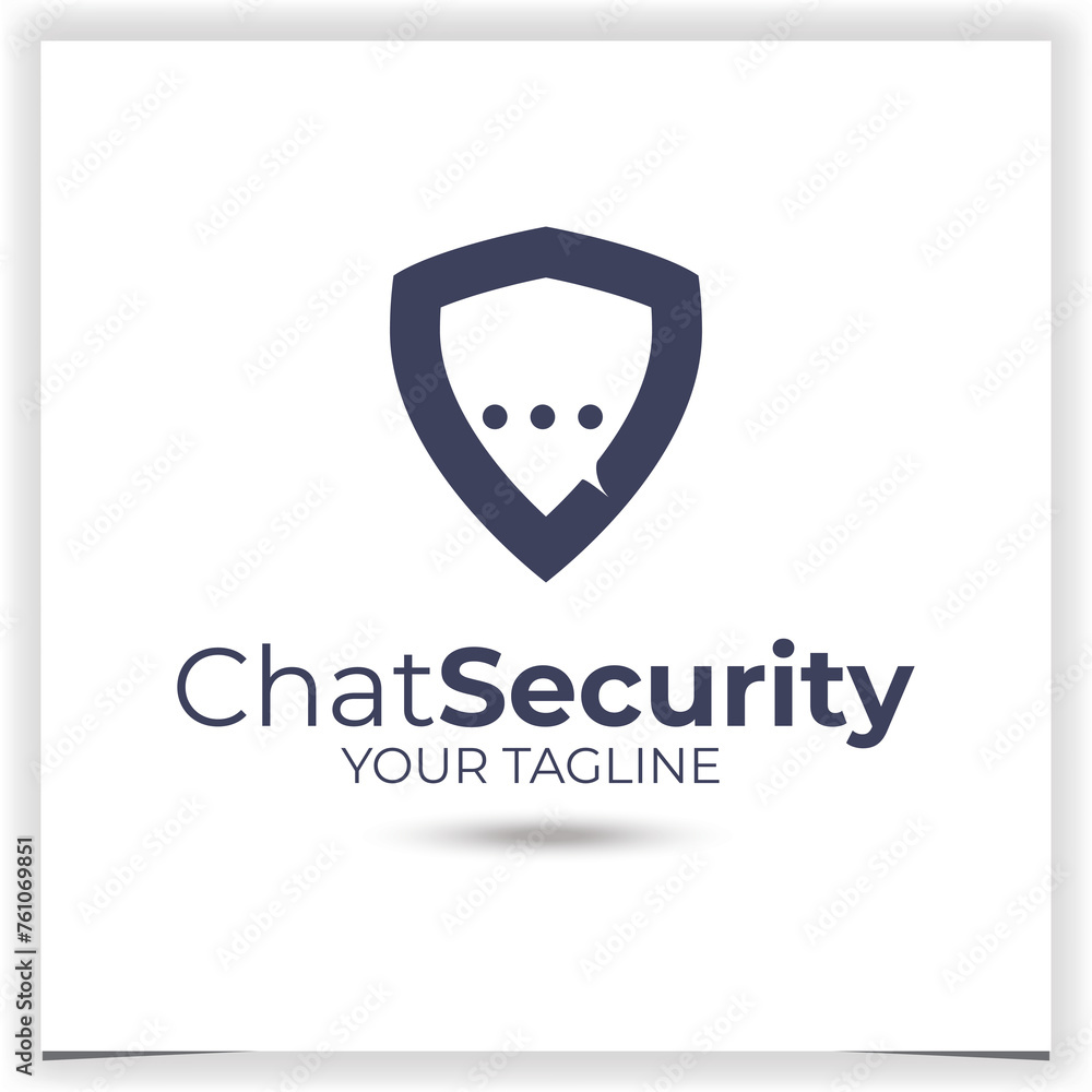 Vector chat security logo template
