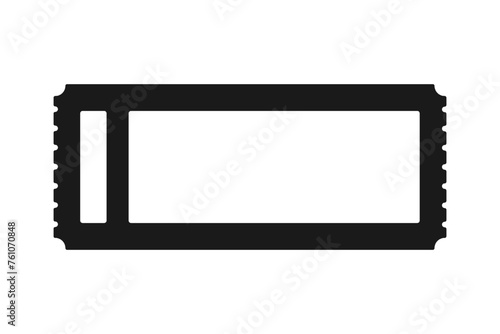 Admission ticket in blank template vector icon