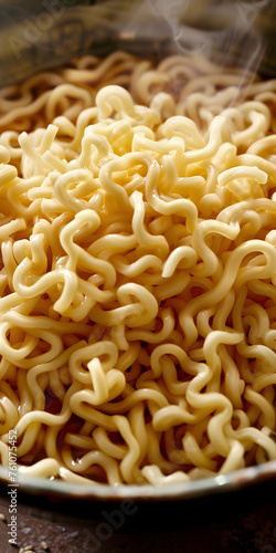 Prato de macarrão ramen quente e fumegante