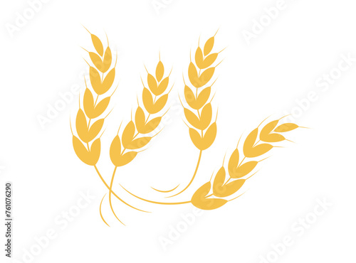 Agriculture wheat. Ears of wheat bread. rice organic. Vector illustration