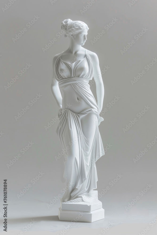 Marble Venus statue isolated on a white background