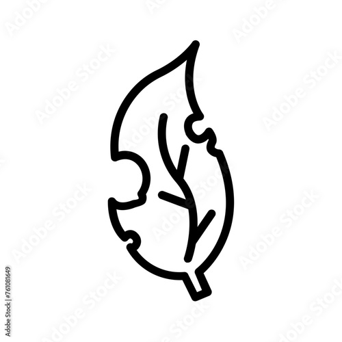 Vector black line icon icon for Dead leaf