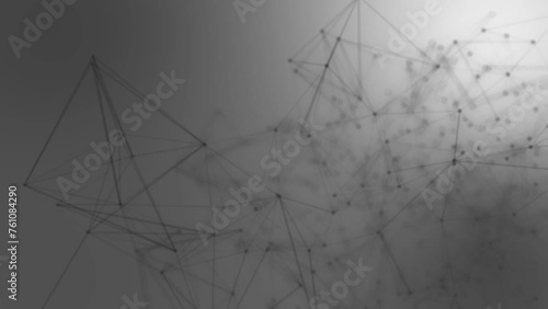 dark and blur network themed fractal structure