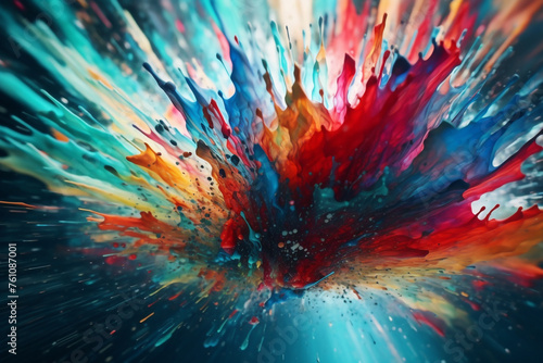 abstract background with splashes. generative AI. 