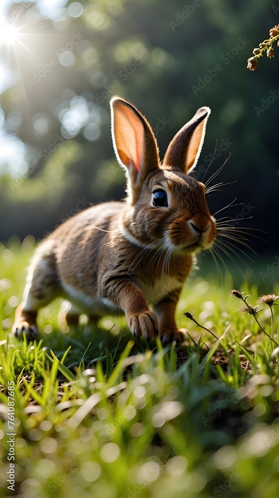 rabbit in the grass rabbit in the grass