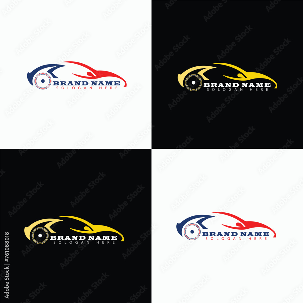 Creative car logo design template