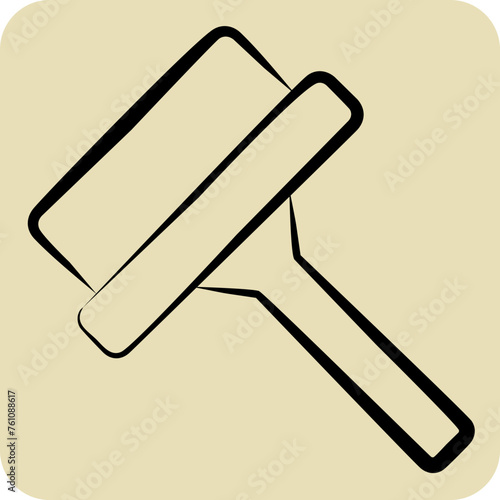 Icon Wiper. related to Cleaning symbol. hand drawn style. simple design editable. simple illustration photo