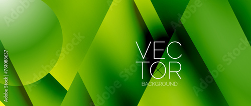 Captivating abstract backdrop composed of interlocking triangles and circles, forming an intriguing dance of shapes and patterns that exude both elegance and modernity