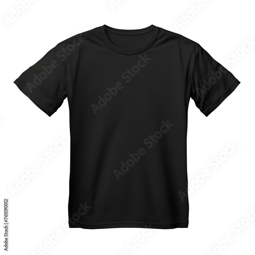 Solid Basic black T-Shirt Man unbranded on white and transparent background