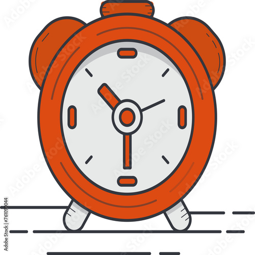 the sleeping clock icon or vector is orange, and can be easily edited