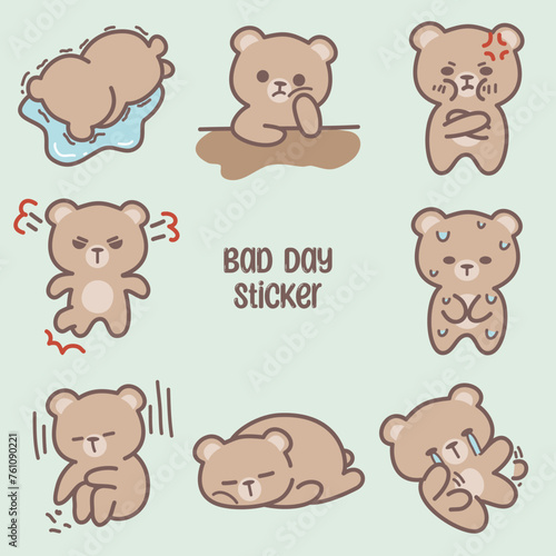 Bad day bear stickers