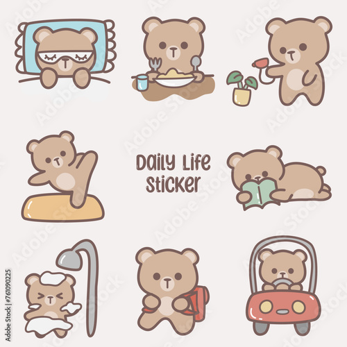 Daily Life bear stickers