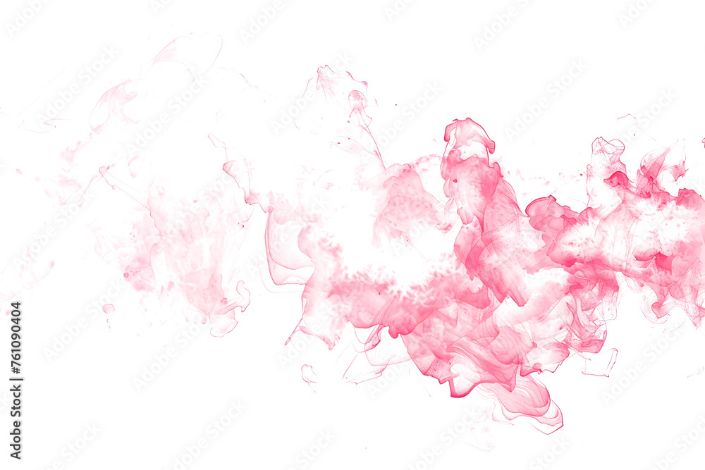 Soft pink watercolor smudges on clear backdrop.