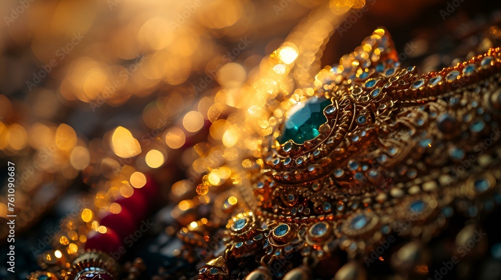Pile of gold jewelry.
Pile of gold jewelry.