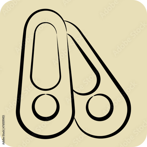 Icon Shoes. related to Shoemaker symbol. hand drawn style. simple design editable. simple illustration