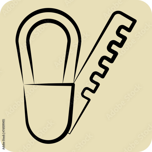 Icon Soles. related to Shoemaker symbol. hand drawn style. simple design editable. simple illustration