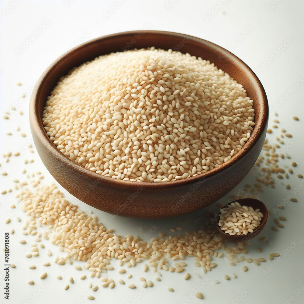 A pile of sesame seeds background Ai generative. A pile of sesame seeds background Ai generative.