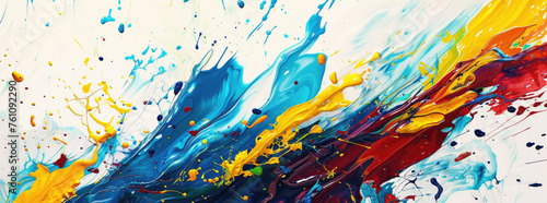 Design a dynamic splash painting with expressive brushstrokes and bold
