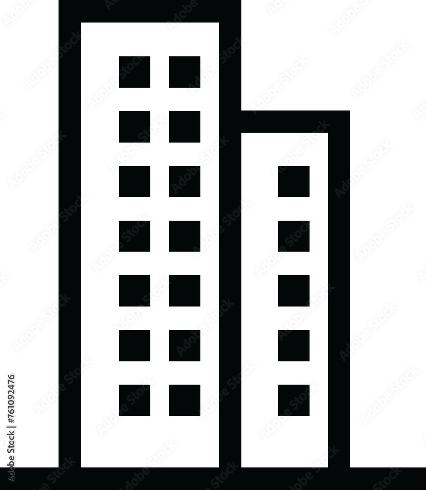Modern Business Building Icon Outline On Transparent Background. Elegant Business Building Symbol for Branding, Contemporary Business Structure Symbol in Vector