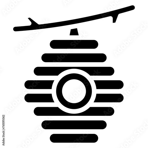 Bee Hive glyph icon, related to ecology and environment theme. use for modern concept, UI or UX kit, app and web development.