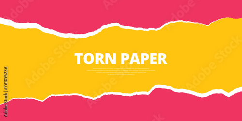 Abstract torn, paper pink, yellow, color ripped, paper, background banner, poster, design vector file
