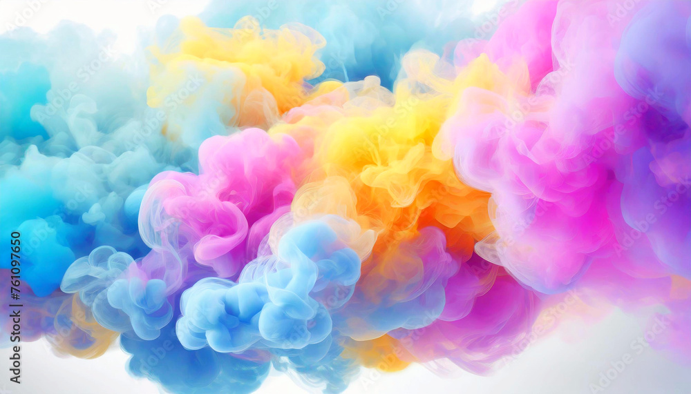 A captivating and dynamic abstract background featuring swirling tendrils of vibrant smoke. - obrazy, fototapety, plakaty 