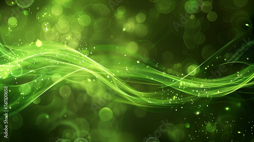 Green light abstract background 