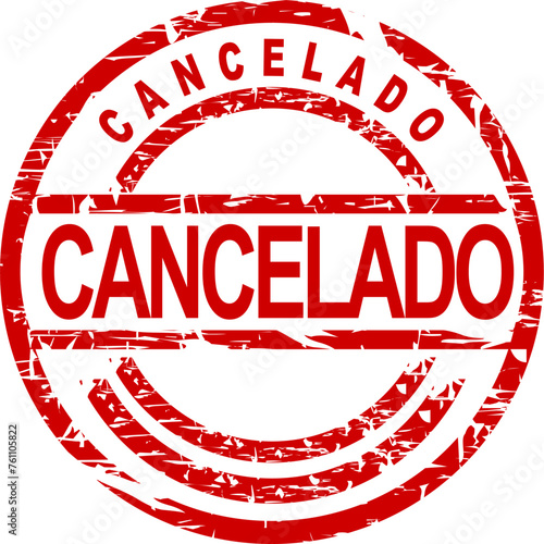 cancelado stamp sticker in vector format 
