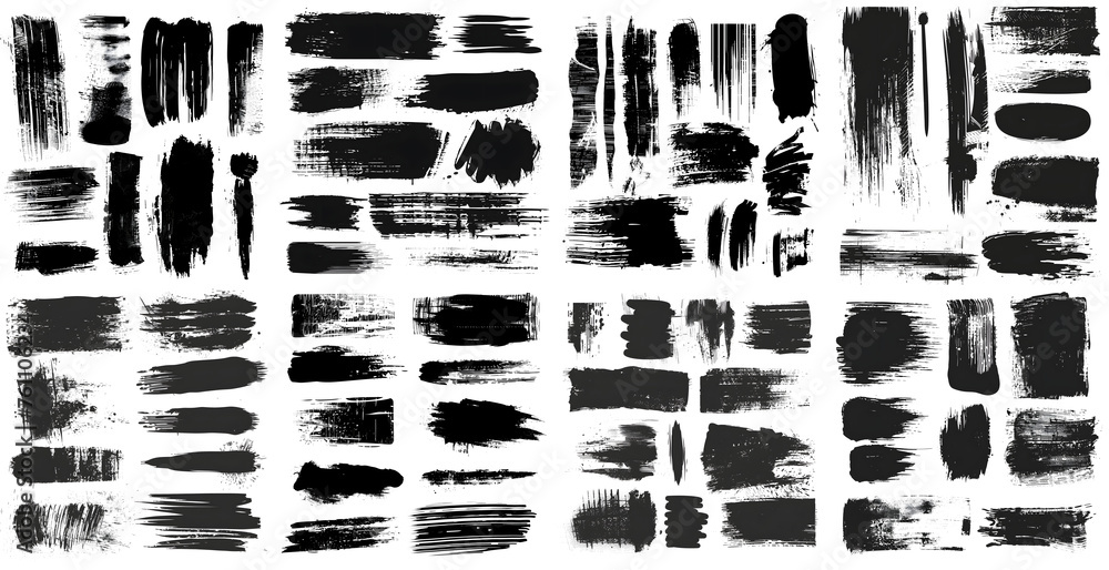 Hand drawn collection of abstract ink lines and brush strokes. Grunge set of graphic illustrations for banner template. Vector elements isolated on white and transparent background Hand drawn collection of abstract ink lines and brush strokes. Grunge set of graphic illustrations for banner template. Vector elements isolated on white and transparent background