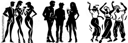 People holding using mobile phones set Characters with smartphones in hands Men women use cellphones surfing internet chatting Flat graphic vector illustrations black and white