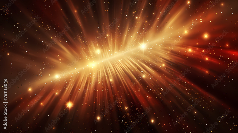 Naklejka premium Ray bokeh light background