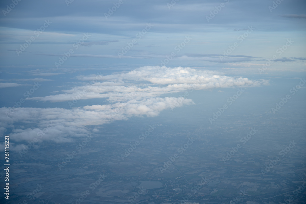 Clouds clean viewed from an airplane