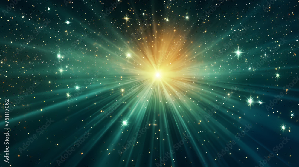 Naklejka premium Ray bokeh light background