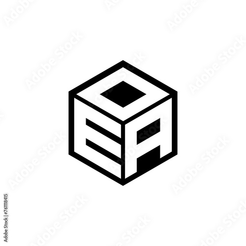 EAO letter logo design in illustration. Vector logo, calligraphy designs for logo, Poster, Invitation, etc.