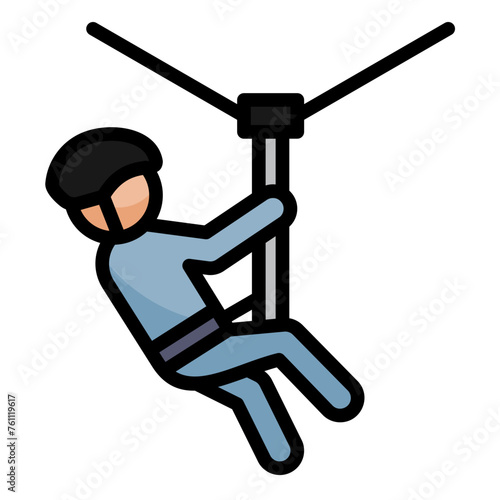 Zip Line Icon