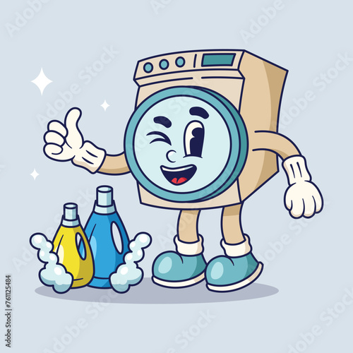 Washing Machine Mascot Illustration Recommendation