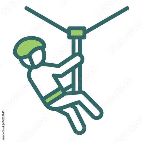 Zip Line Icon