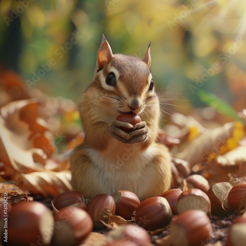 chipmunk and nuts © Сергей Косилко