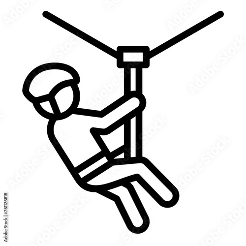 Zip Line Icon