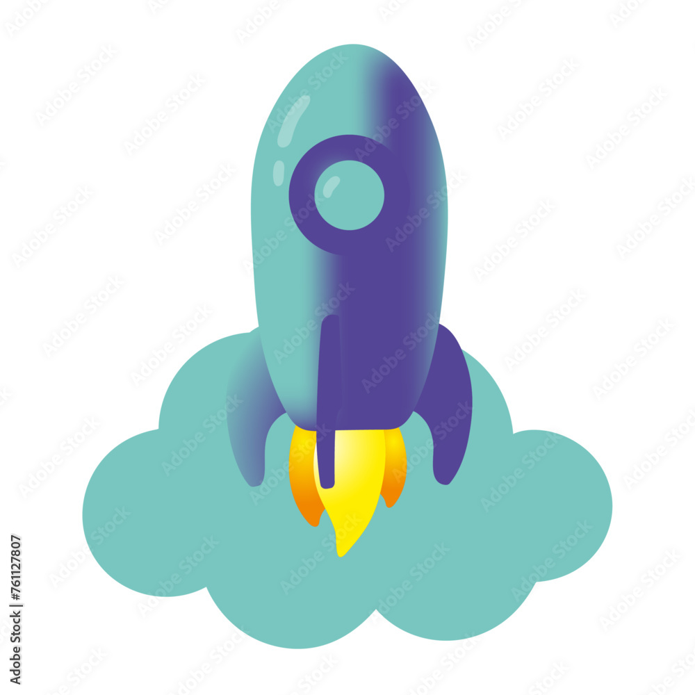 Nave espacial volando. Cohete espacial en orbita. Viajando por planetas. Galaxia.