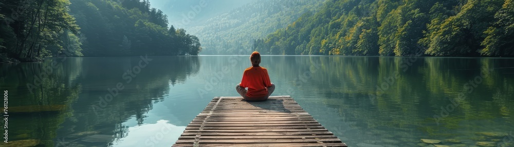 Restoring mental clarity and serenity through reflective nature setting for self-care