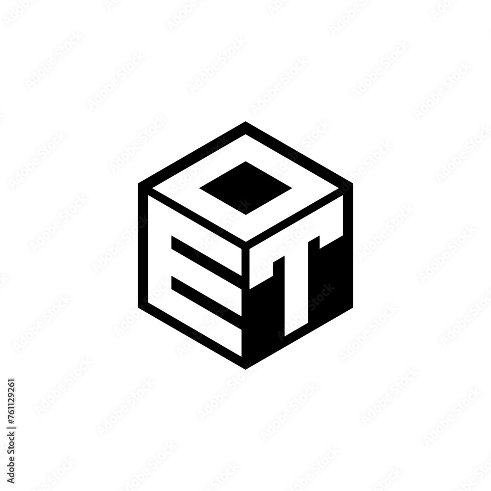 ETO letter logo design in illustration. Vector logo, calligraphy designs for logo, Poster, Invitation, etc.