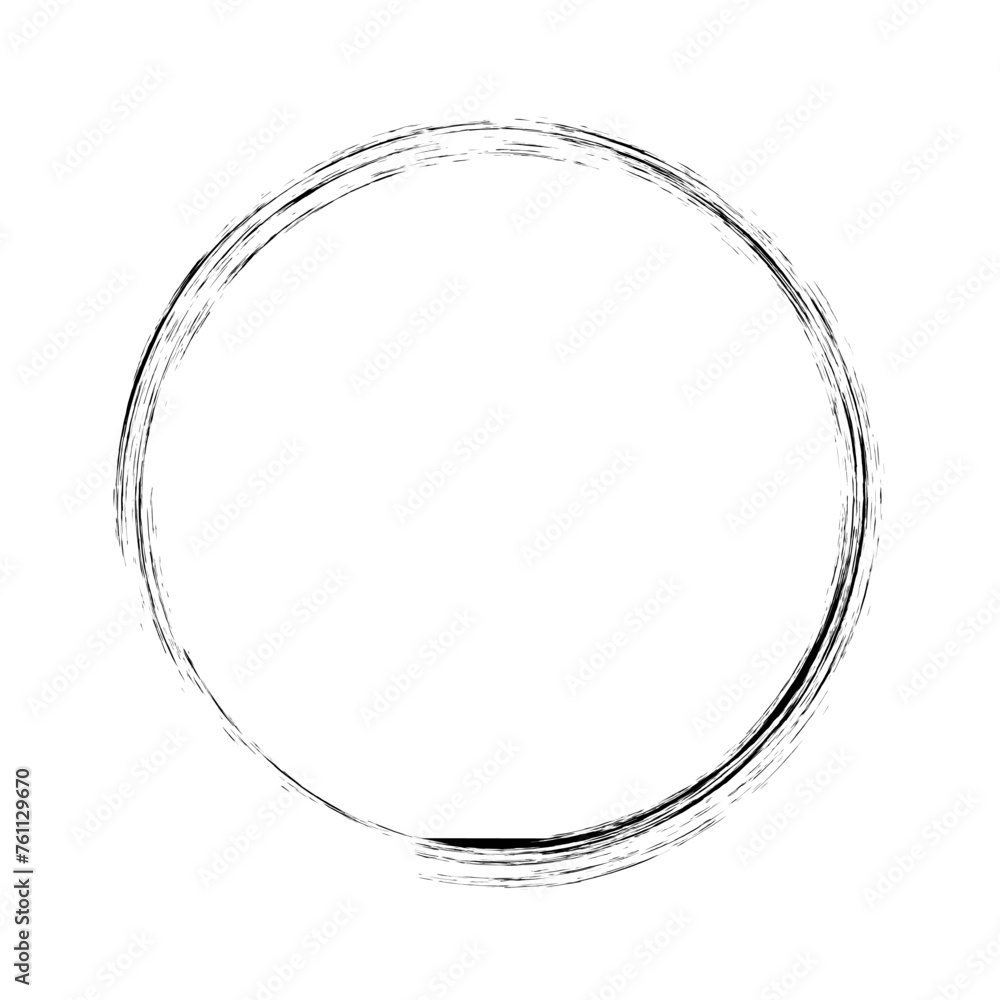 Circle Grunge Frame Design. Vector Design on White Background Circle Grunge Frame Design. Vector Design on White Background