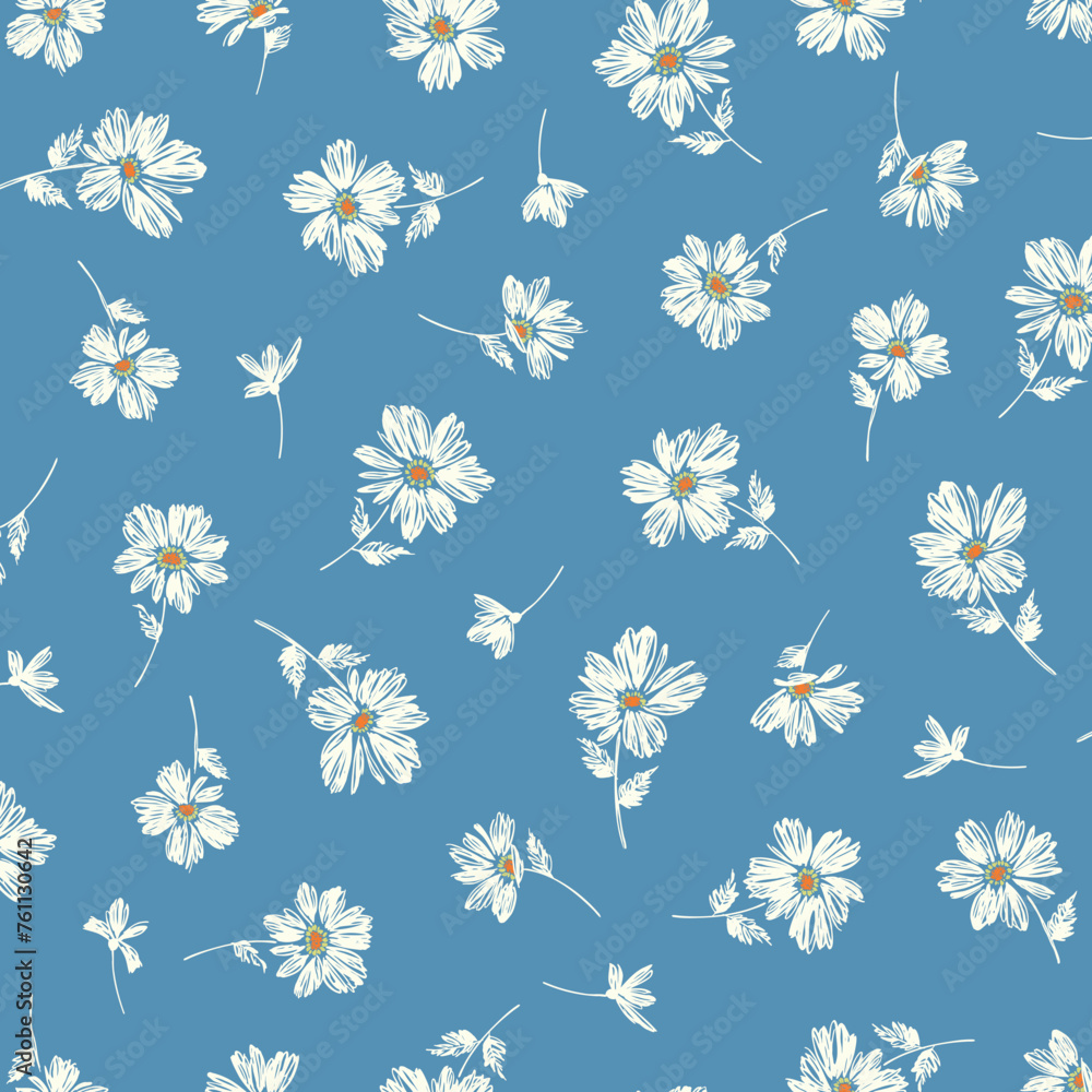 Abstract floral pattern perfect for textile design, Abstract floral pattern perfect for textile design,